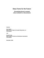 Dairy Farms for the Future: Diversifying farms to expand direct markets for milk products docx