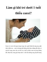 Làm gì khi trẻ dưới 1 tuổi thiếu canxi? pot
