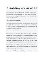 8 câu không nên nói với trẻ pptx