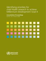 Identifying priorities for child health research to achieve Millennium Development Goal 4 docx