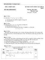 ĐỀ THI TUYỂN SINH VÀO LỚP 10 THPT NĂM HỌC 2013 – 2014 - SỞ GIÁO DỤC VÀ ĐÀO TẠO THỪA THIÊN HUẾ docx