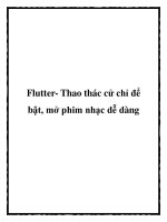 Flutter- Thao thác cử chỉ để bật, mở phim nhạc dễ dàng ppt