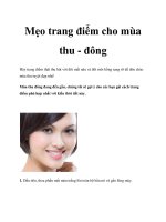 Mẹo trang điểm cho mùa thu - đông ppt