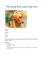 Thịt xông khói cuộn bắp non potx