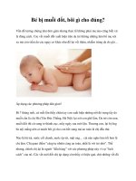 Bé bị muỗi đốt, bôi gì cho đúng? doc