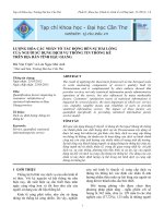 LƯỢNG HÓA CÁC NHÂN TỐ TÁC ĐỘNG ĐẾN SỰ HÀI LÒNG CỦA NGƯỜI SỬ DỤNG DỊCH VỤ THÔNG TIN THỐNG KÊ TRÊN ĐỊA BÀN TỈNH HẬU GIANG pdf