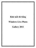 Khử mắt đỏ bằng Windows Live Photo Gallery 2011 pptx