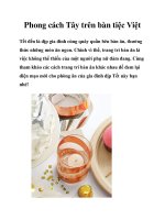 Phong cách Tây trên bàn tiệc Việt potx