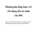 Không gian lãng mạn với cốc đựng nến từ cành cây khô potx