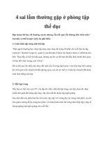 4 sai lầm thường gặp ở phòng tập thể dục doc