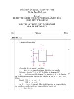 đáp án đề thi lí thuyết tốt nghiệp khóa 3 - điện tử dân dụng - mã đề thi đtdd - lt (39)