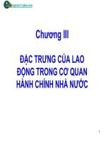 ĐẶC TRƯNG CỦA LAO ĐỘNG TRONG CƠ QUAN HÀNH CHÍNH NHÀ NƯỚC pot