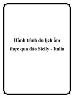 Hành trình du lịch ẩm thực qua đảo Sicily - Italia ppt