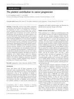The platelet contribution to cancer progression pot