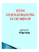 KĨ NĂNG XÂY DỰNG KẾ HOẠCH CÔNG TÁC CHỦ NHIỆM LỚP pdf