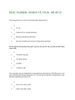 Trắc nghiệm - Cơ bản về thị trường chứng khoán - Đề số 23 pptx