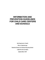 INFORMATION AND PREVENTION GUIDELINES FOR CHILD CARE CENTERS AND SCHOOLS doc
