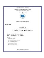NESTLÉ CHIẾN LƯỢC TOÀN CẦU