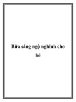 Bữa sáng ngộ nghĩnh cho bé pdf