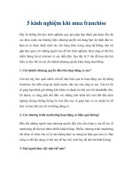 5 kinh nghiệm khi mua franchise ppt