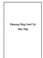 Phương Pháp Nuôi Vịt Siêu Thịt docx