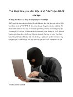 Thủ thuật đơn giản phát hiện có kẻ 