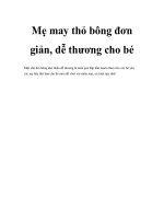 Mẹ may thỏ bông đơn giản, dễ thương cho bé pdf