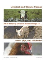 Livestock and Climate Change What if the key actors in climate change are…cows, pigs, and chickens? docx