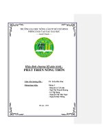 Hiệu đính chương III giáo trình phát triển nông thôn