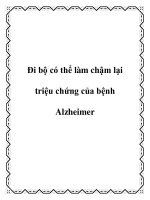 Đi bộ có thể làm chậm lại triệu chứng của bệnh Alzheimer pot