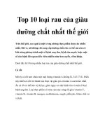 Top 10 loại rau của giàu dưỡng chất nhất thế giới potx