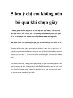 5 lưu ý chị em không nên bỏ qua khi chọn giày pptx