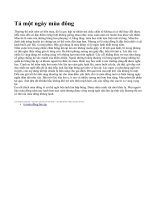 Tả một ngày mùa đông