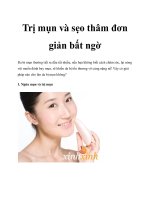 Trị mụn và sẹo thâm đơn giản bất ngờ ppt