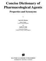 Concise Dictionary of Pharmacological Agents Properties and Synonyms pdf
