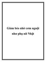 Giảm béo nhờ cơm nguội như phụ nữ Nhật ppt