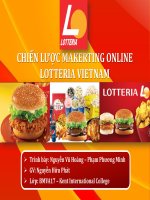 Chiến lược Digital Marketing Online Lotteria Việt Nam