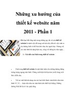 Những xu hướng của thiết kế website năm 2011 - Phần 1 potx