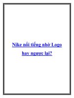 Nike nổi tiếng nhờ Logo hay ngược lại? pdf