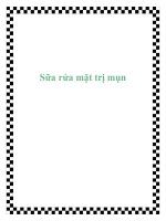Sự thật về làn da bị mụn trứng cá docx