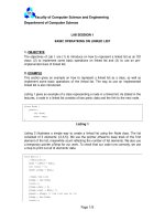 Faculty of Computer Science and Engineering Department of Computer Science LAB SESSION 1 pptx