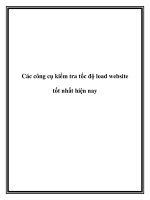 Các công cụ kiểm tra tốc độ load website tốt nhất hiện nay doc