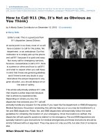 How to call 911 no its not as obvious as you think