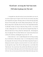 Vấn đề mới - cũ trong thơ Việt Nam trước 1945 nhìn từ phong trào Thơ mới doc