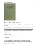Charles Darwin: His Life in an1Charles Darwin: His Life in anAutobiographical Chapter, and in a Selected Series of His Published Letters, by Charles Darwin, Edited by Sir Francis Darwin This eBook is for the use of anyone anywhere at no cost and with potx