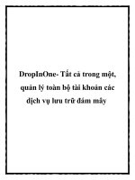 DropInOne- Tất cả trong một, quản lý toàn bộ tài khoản các dịch vụ lưu trữ đám mây pot