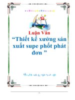 Luận Văn ''''Thiết kế xưởng sản xuất supe phốt phát đơn 