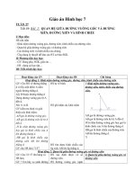 quan hệ giữa đường vuông góc và đường xiên, đường xiên và hình chiếu - giáo án toán 7 - gv.n.v.bảo