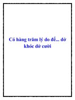 Có hàng trăm lý do để... dở khóc dở cười pptx