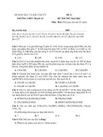 SỞ GIÁO DỤC VÀ ĐÀO TẠO TN TRƯỜNG THPT TRẠI CAU ĐỀ 21 pptx